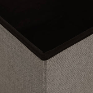 vidaXL Storage Stools 2 pcs Taupe Linen Look