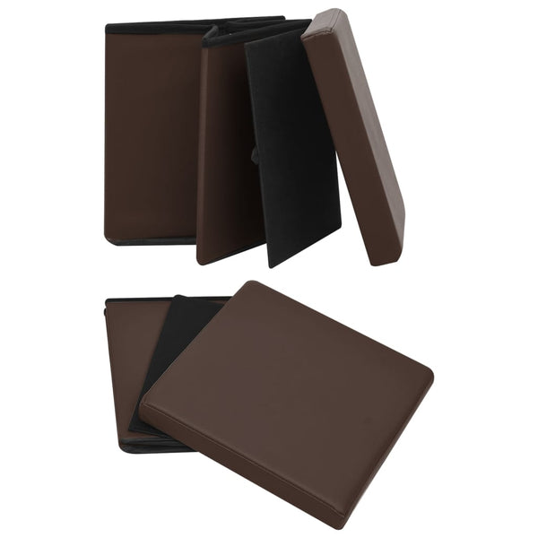 vidaXL Storage Stool Brown PVC