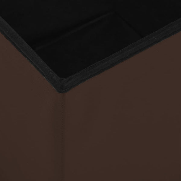 vidaXL Storage Stool Brown PVC