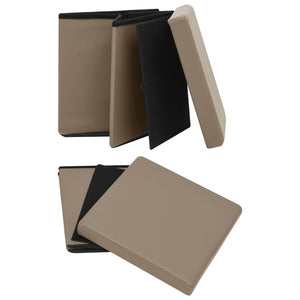 vidaXL Storage Stool Cappuccino Brown PVC
