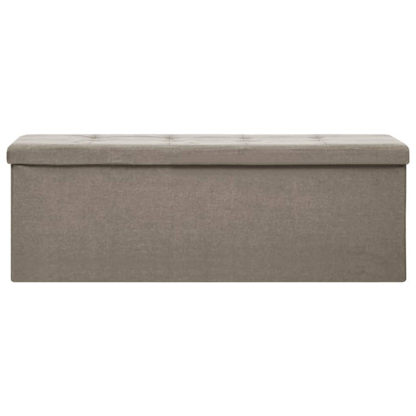 Faltbare Sitzbank Taupe Leinenoptik