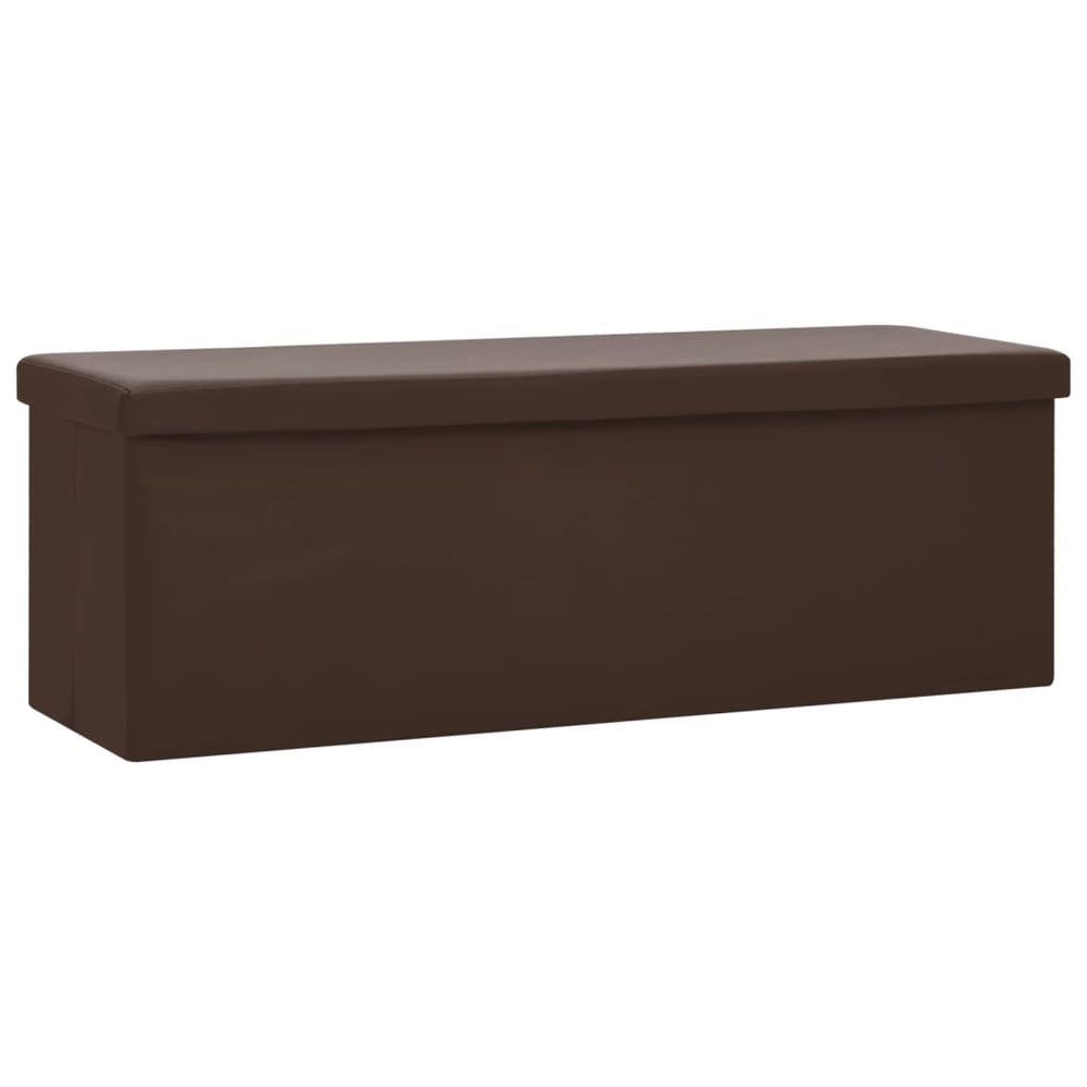 Faltbare Sitzbank Braun PVC mit Stauraum