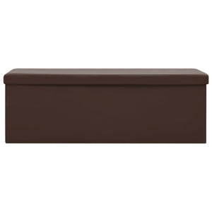 Faltbare Sitzbank Braun PVC mit Stauraum