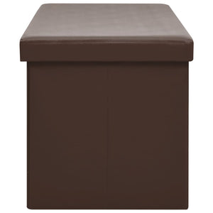 Faltbare Sitzbank Braun PVC mit Stauraum