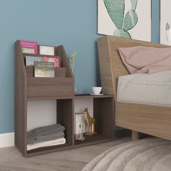 vidaXL Kids Bookcase Grey Sonoma Oak 71x30x78.5 cm Engineered Wood