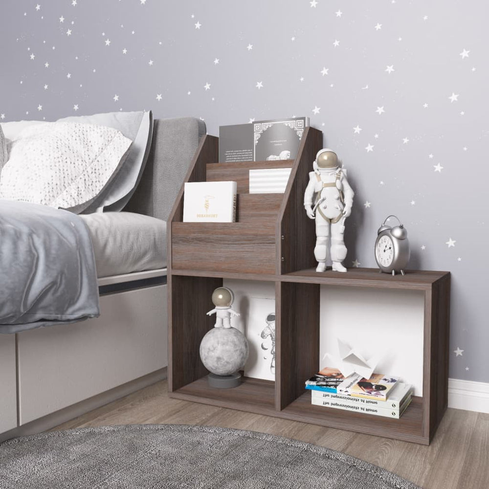 vidaXL Kids Bookcase Grey Sonoma Oak 71x30x78.5 cm Engineered Wood