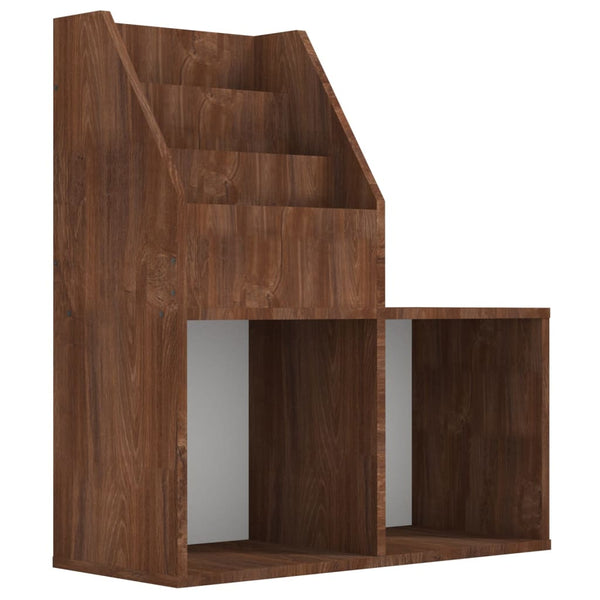 vidaXL Children's Bookcase Brown Oak 71x30x78.5 cm Engineered Wood