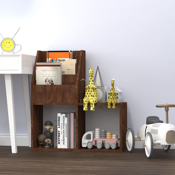 vidaXL Children's Bookcase Brown Oak 71x30x78.5 cm Engineered Wood