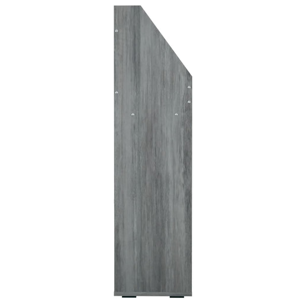 vidaXL Kids Bookcase Concrete Gray 71x30x114 cm Particle Board