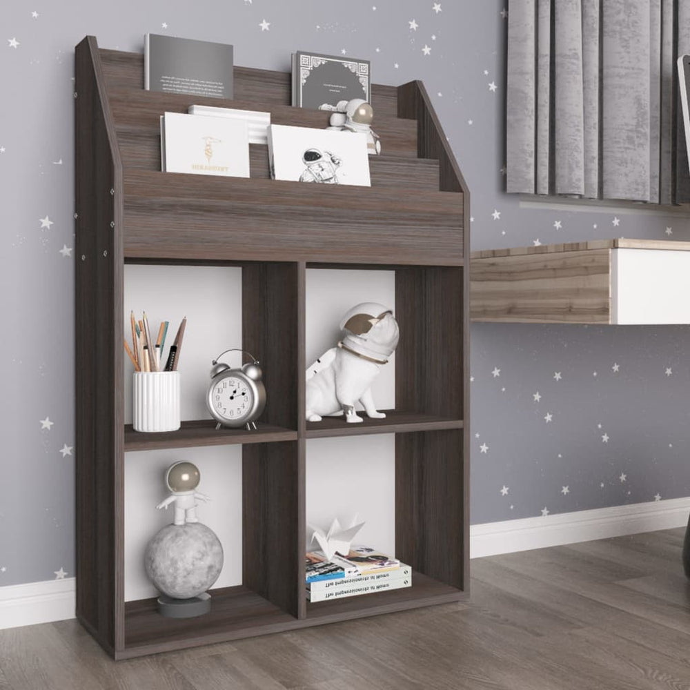 vidaXL Kids Bookcase Grey & Sonoma Oak 71x30x114 cm Chipboard