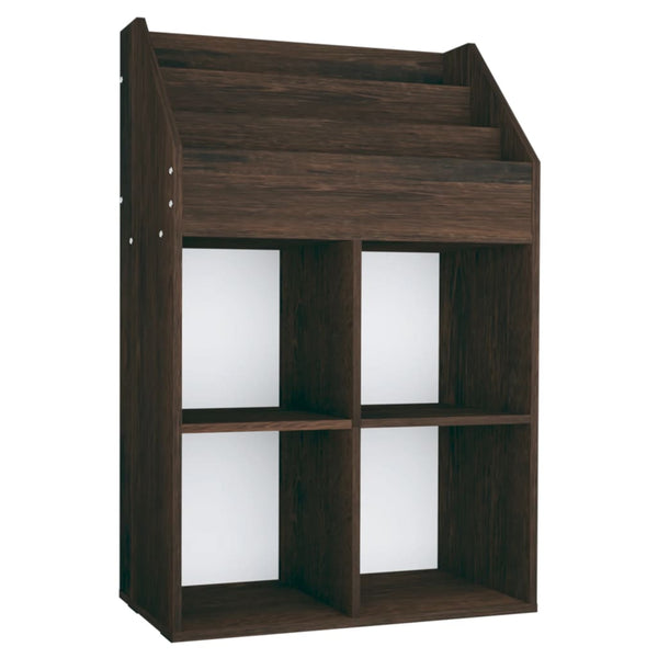 vidaXL Kids' Bookcase Smoked Oak 71x30x114 cm Chipboard
