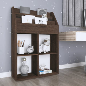 vidaXL Kids' Bookcase Smoked Oak 71x30x114 cm Chipboard