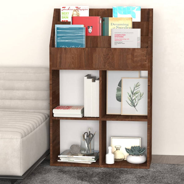 vidaXL Kids' Bookshelf Brown Oak Look 71x30x114cm Engineered Wood