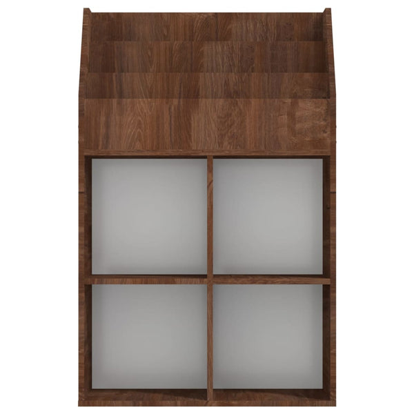 vidaXL Kids' Bookshelf Brown Oak Look 71x30x114cm Engineered Wood