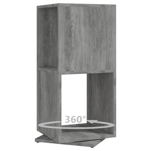 vidaXL Rotating Shelf Concrete Grey 34.5x34.5x75.5 cm Engineered Wood
