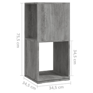 vidaXL Rotating Shelf Concrete Grey 34.5x34.5x75.5 cm Engineered Wood