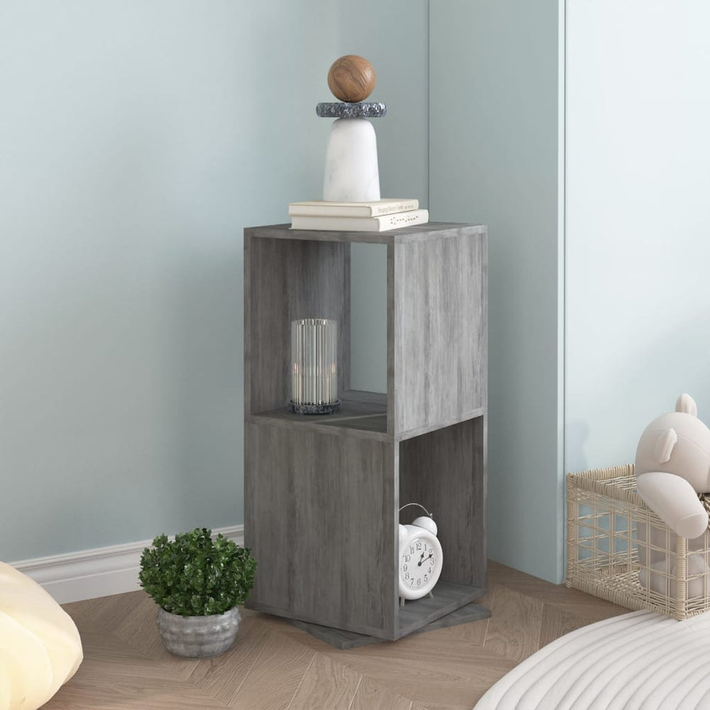 vidaXL Rotating Shelf Concrete Grey 34.5x34.5x75.5 cm Engineered Wood