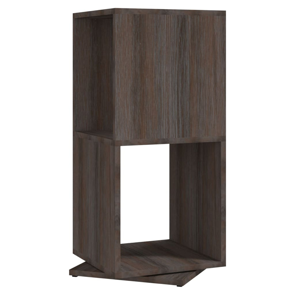 vidaXL Rotating Shelf Grey and Sonoma Oak 34.5x34.5x75.5 cm Engineered Wood
