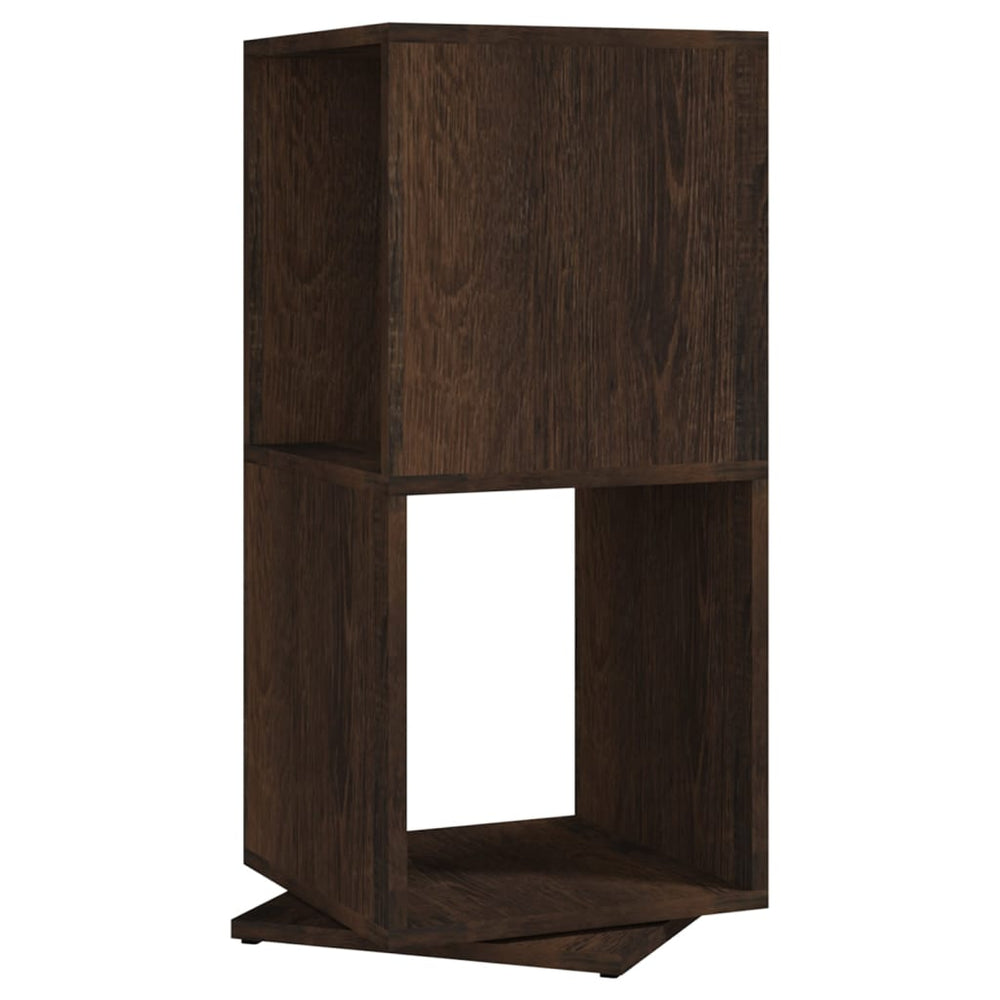 vidaXL Rotating Shelf Smoked Oak 34.5x34.5x75.5 cm Engineered Wood