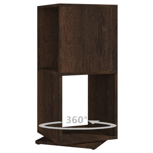 vidaXL Rotating Shelf Smoked Oak 34.5x34.5x75.5 cm Engineered Wood