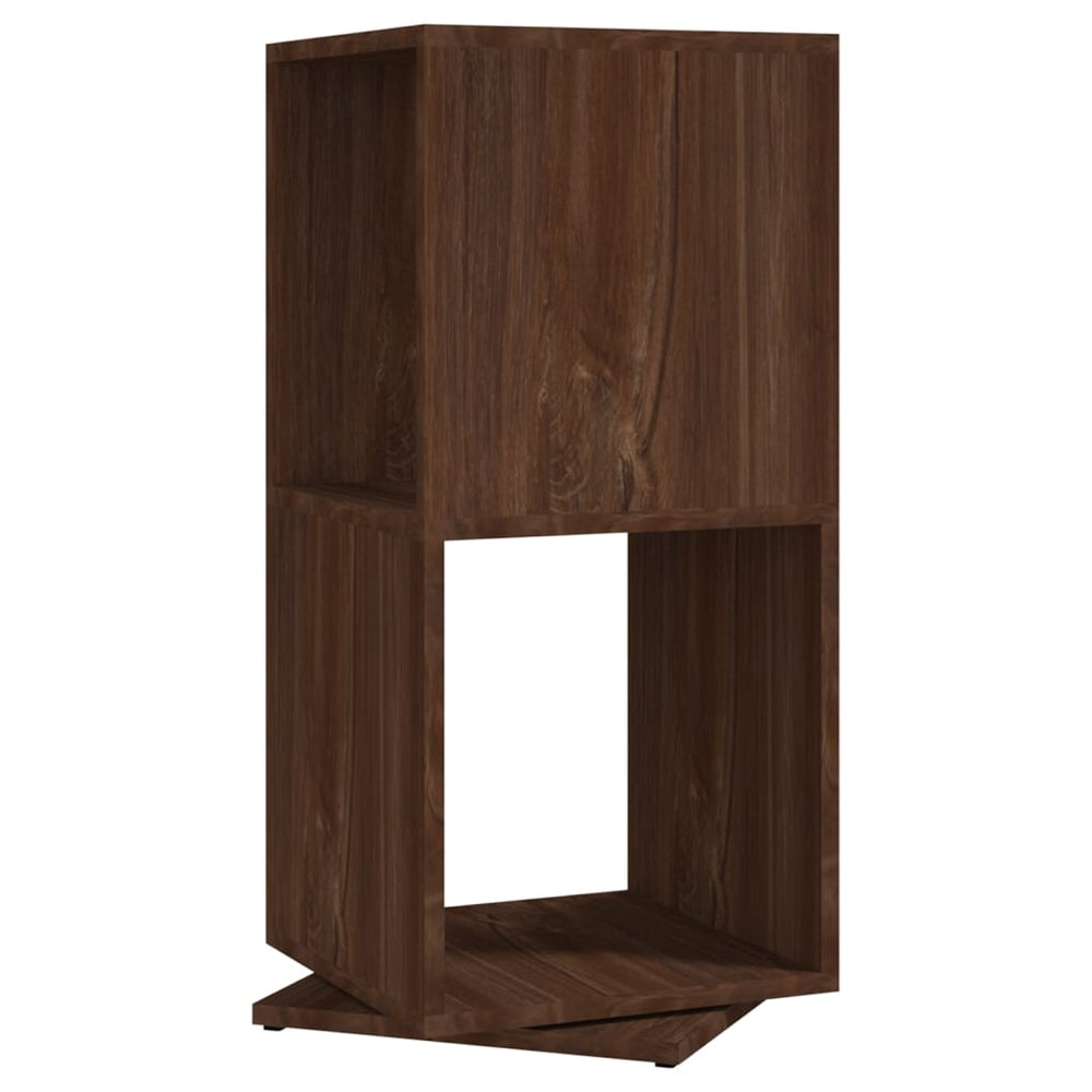 vidaXL Rotating Shelf Brown Oak Look 34.5x34.5x75.5 cm Engineered Wood
