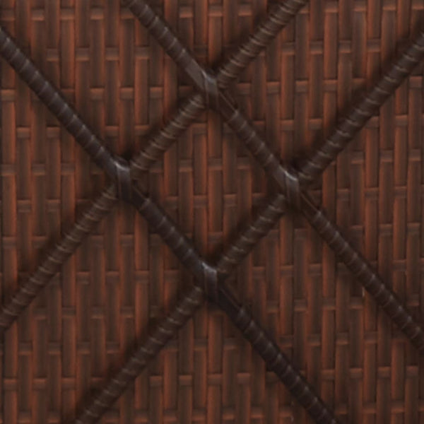 vidaXL Sun Lounger with Cushions Poly Rattan Brown