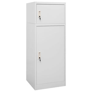 vidaXL Saddle Cabinet Light Gray 53x53x140 cm Steel