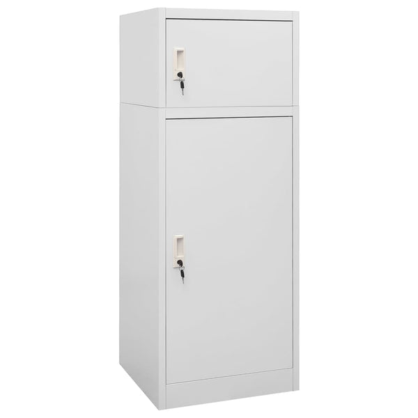 vidaXL Saddle Cabinet Light Gray 53x53x140 cm Steel