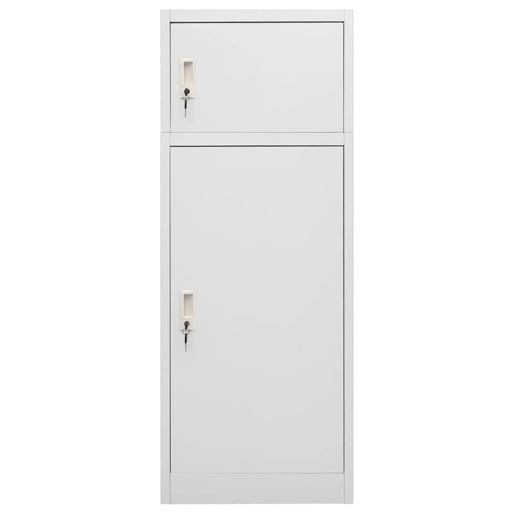 vidaXL Saddle Cabinet Light Gray 53x53x140 cm Steel
