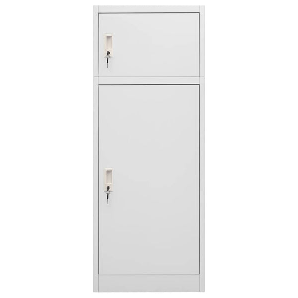vidaXL Saddle Cabinet Light Gray 53x53x140 cm Steel