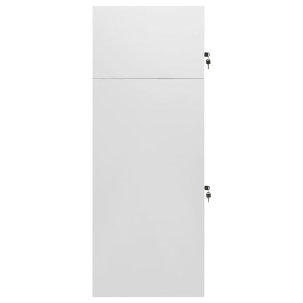 vidaXL Saddle Cabinet Light Gray 53x53x140 cm Steel