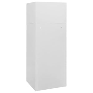 vidaXL Saddle Cabinet Light Gray 53x53x140 cm Steel
