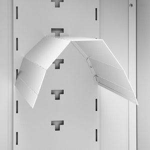 vidaXL Saddle Cabinet Light Gray 53x53x140 cm Steel