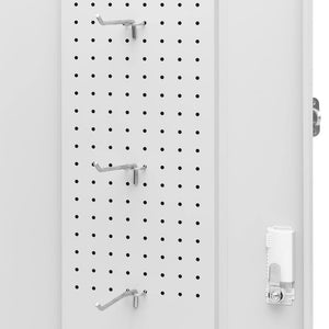 vidaXL Saddle Cabinet Light Gray 53x53x140 cm Steel