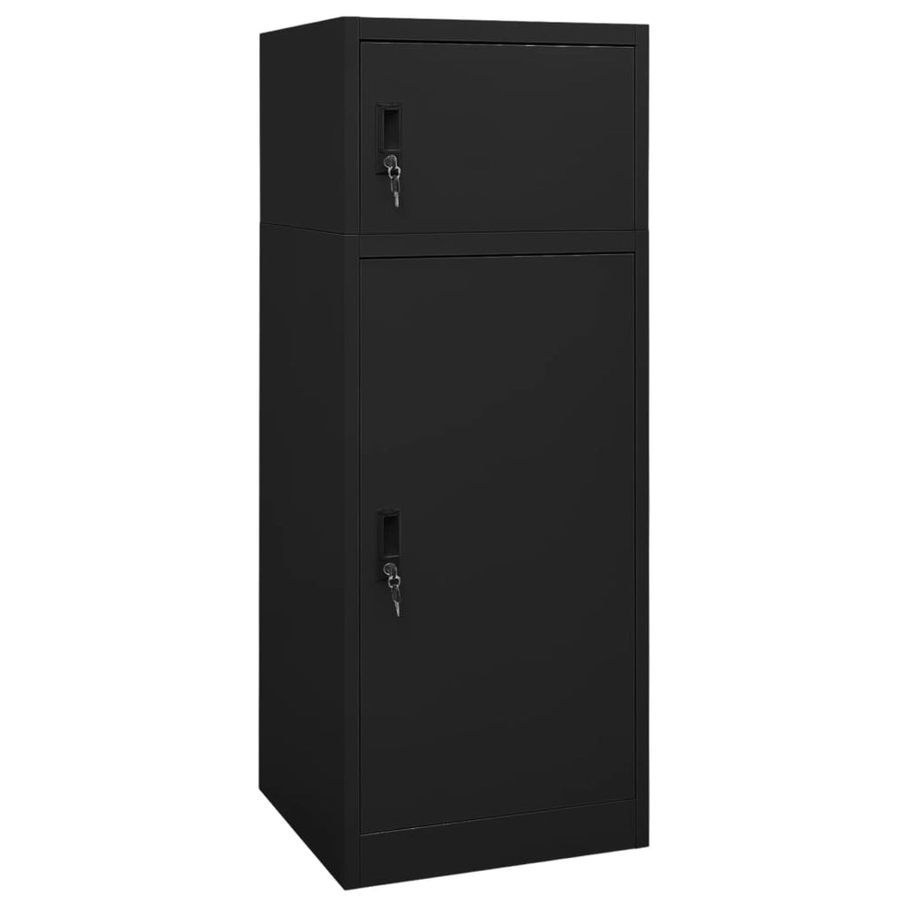 vidaXL Tack Cabinet Black 53x53x140 cm Steel