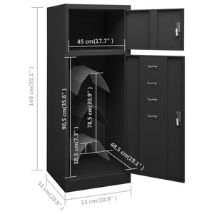vidaXL Saddle Rack Anthracite 53x53x140 cm Steel