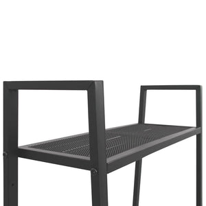 vidaXL Ladder Bookcase 4 Tiers Metal Anthracite