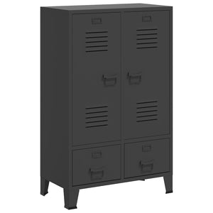 vidaXL Wardrobe Industrial Style Anthracite 67x35x107 cm Steel