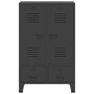 vidaXL Wardrobe Industrial Style Anthracite 67x35x107 cm Steel