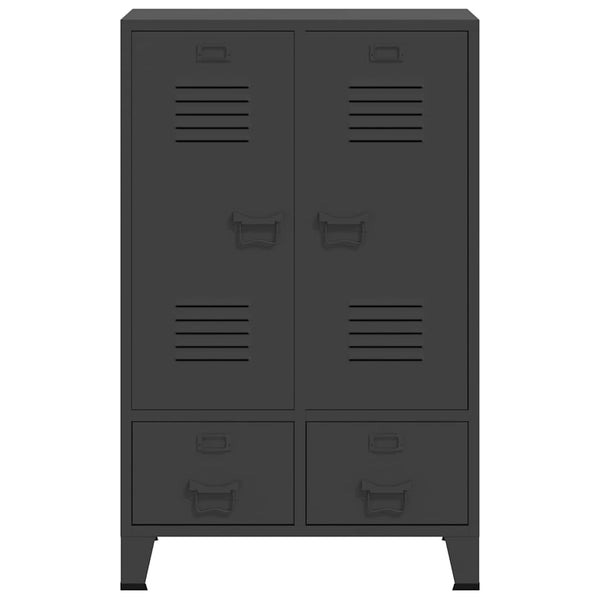 vidaXL Wardrobe Industrial Style Anthracite 67x35x107 cm Steel