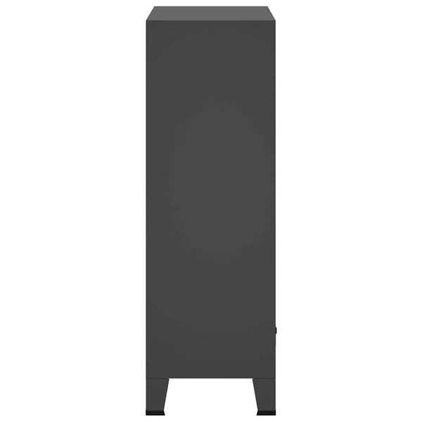 vidaXL Wardrobe Industrial Style Anthracite 67x35x107 cm Steel