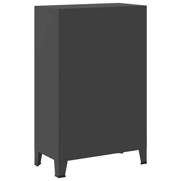 vidaXL Wardrobe Industrial Style Anthracite 67x35x107 cm Steel