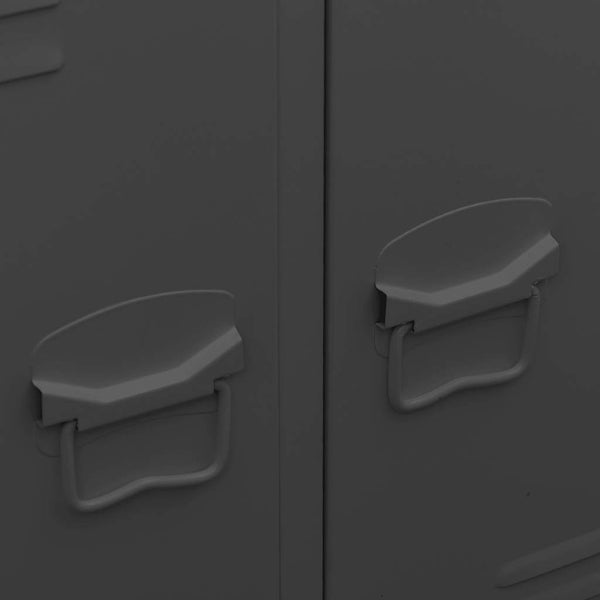 vidaXL Wardrobe Industrial Style Anthracite 67x35x107 cm Steel