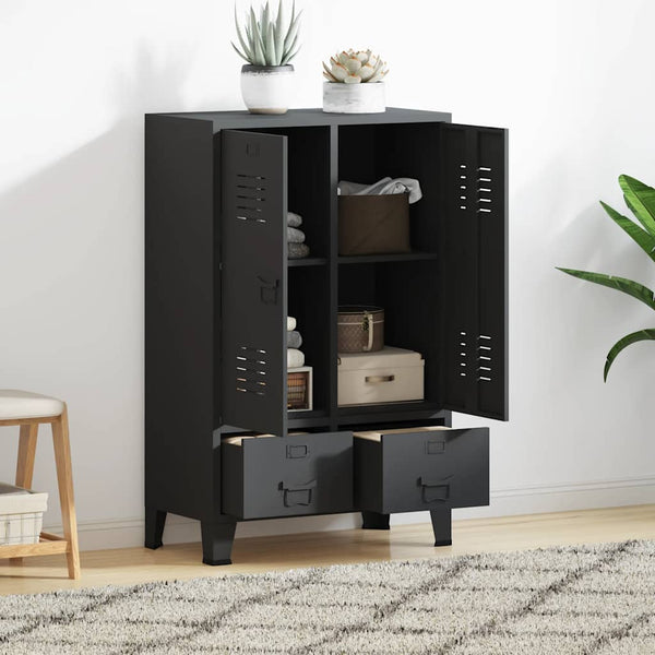 vidaXL Wardrobe Industrial Style Anthracite 67x35x107 cm Steel