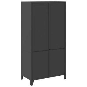 vidaXL Industrial Wardrobe Black 90x50x180 cm Metal