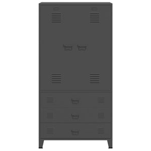 vidaXL Industrial Wardrobe Anthracite 90x50x180 cm Metal
