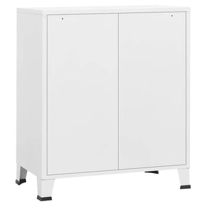 vidaXL Industrial Chest of Drawers with Drawers White 78x40x93 cm Metal