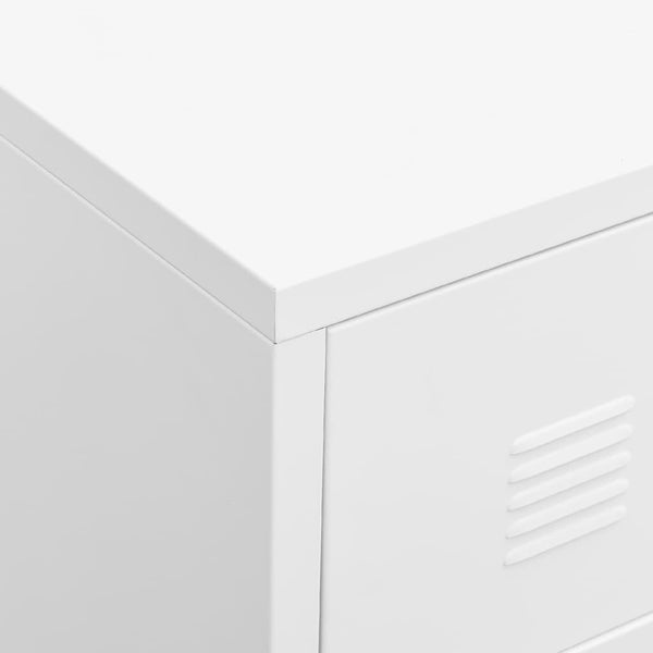 vidaXL Industrial Chest of Drawers with Drawers White 78x40x93 cm Metal