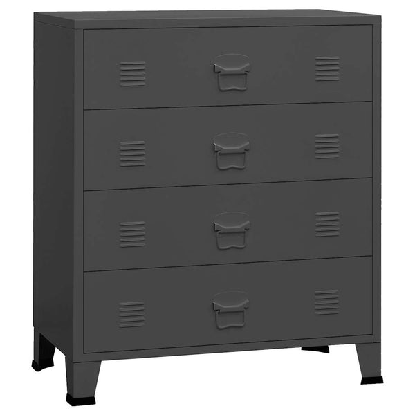 vidaXL Industrial Chest of Drawers with Drawers Anthracite 78x40x93 cm Metal