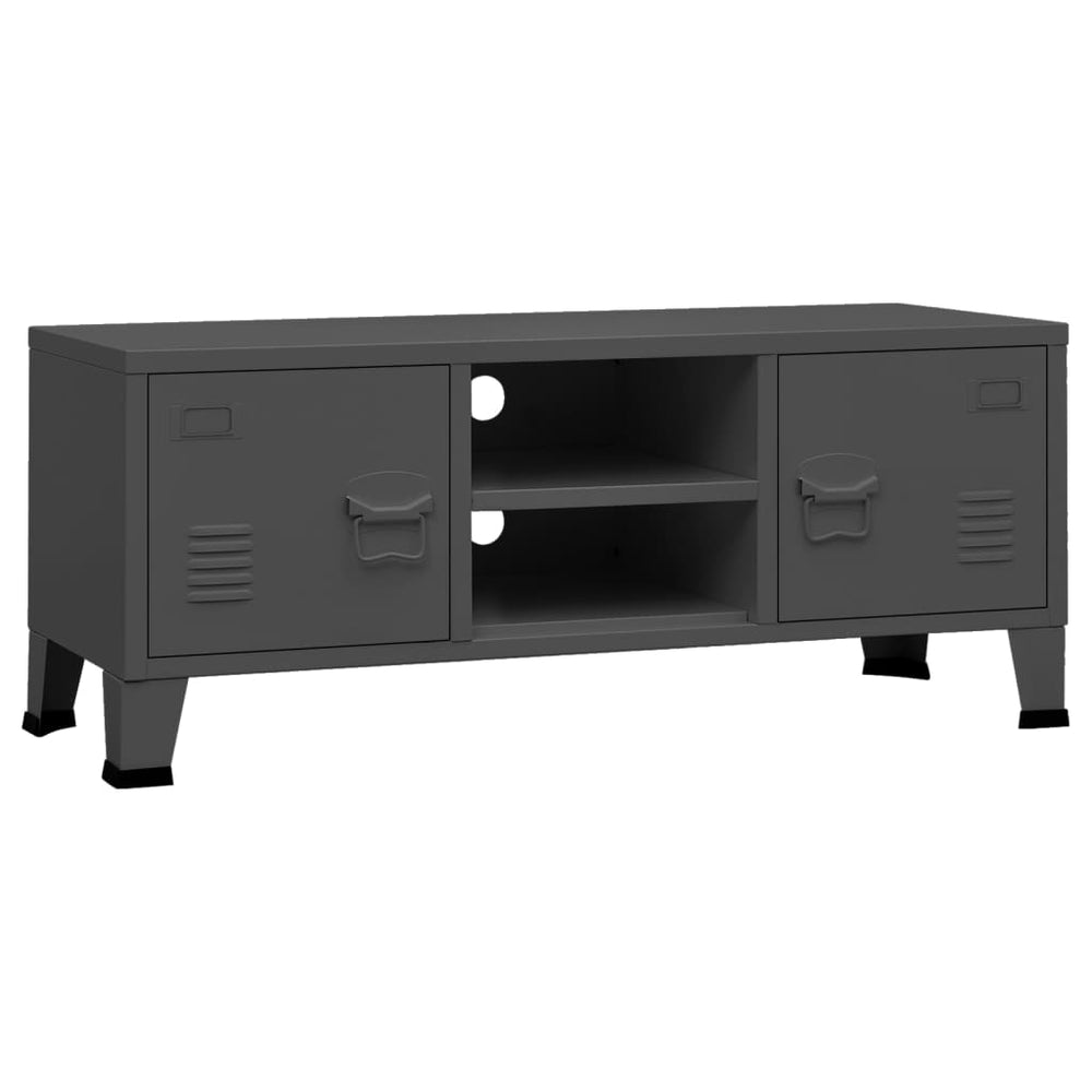 vidaXL Industrial-Style TV Cabinet Anthracite 105x35x42 cm Metal